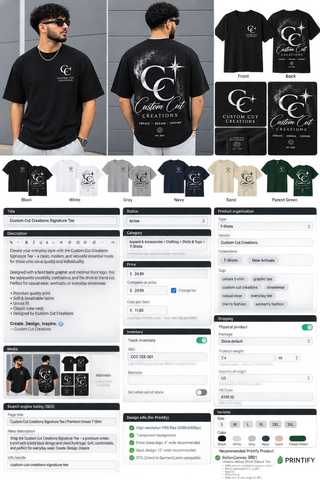 Custom Cut Creations Signature Unisex T-Shirt