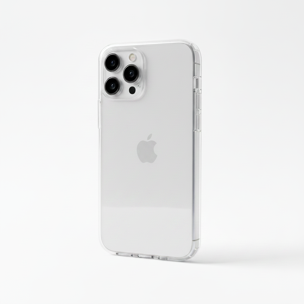 Plain clear iPhone case, no design